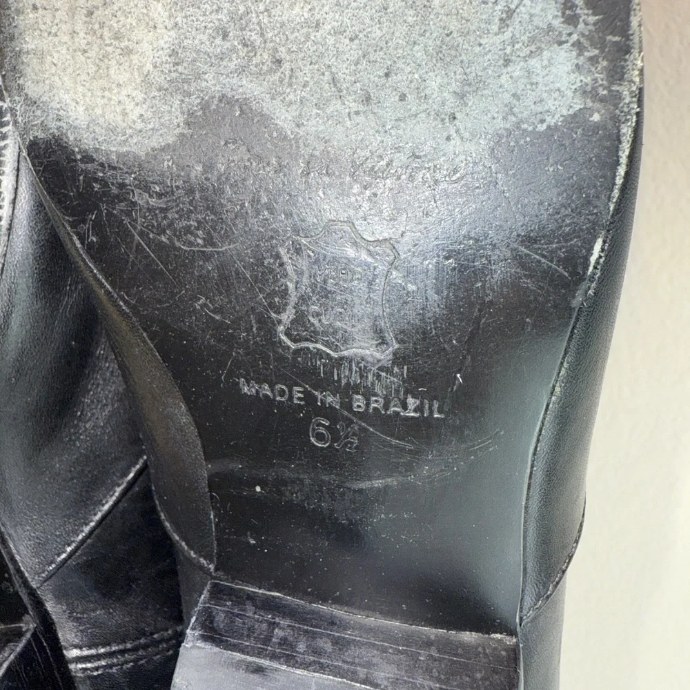 Pour La Victoire Black Fringe Heeled Boots - Picture 7 of 10